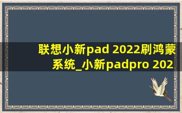 联想小新pad 2022刷鸿蒙系统_小新padpro 2022